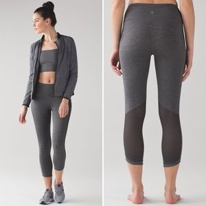 lululemon | hit it leggings cropped 21" luxtreme heathered charcoal 4